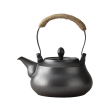 Ancient model ceramic kettle outdoor kitchen equipment cooking teapot straw rope anti-scald handle ceramic pots